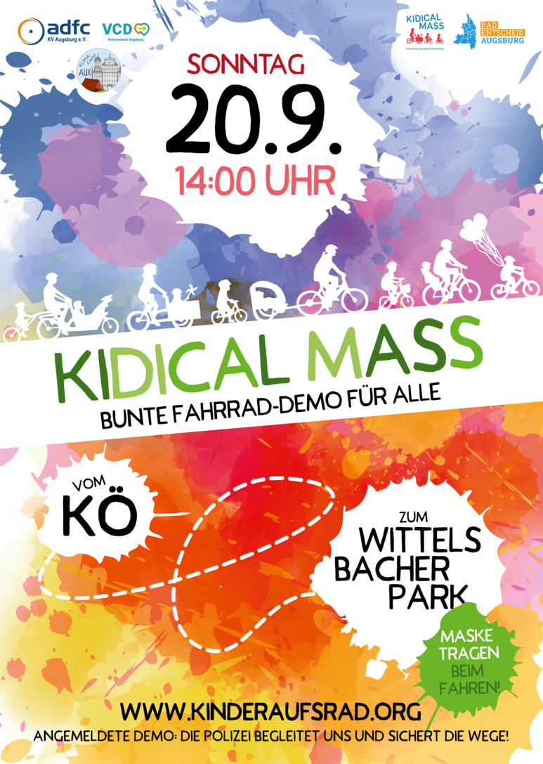 Kidical Mass am 20.9.2020 in Augsburg
